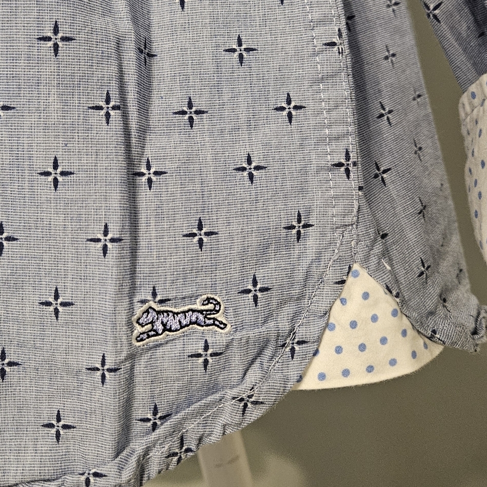 Le Tigre Light Blue Patterned Button Down Shirt - image 5